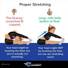 Stretch Don T Scrunch If Your Head Touches The Floor But You Look Like A Scrunched Up Grandma You Re No Cheer Flexibility Cheer Workouts Competitive Cheer