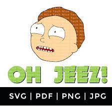 Rick and Morty Morty Oh Jeez Vectoral Design Morty Ow Jees - Etsy