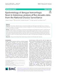 Pdf Epidemiology Of Dengue Hemorrhagic Fever In Indonesia Analysis Of Five Decades Data From The National Disease Surveillance