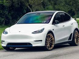 Tesla model y taxi fleet successfully blocked by ny commission. Tesla Model Y Looks Quite Bold On Gold Vossen Wheels