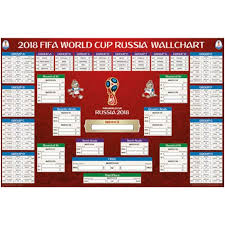 2018 fifa world cup russia poster wall chart