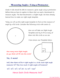 Use a full circle or half circle protractor to learn to measure angles. 4th Grade Math Angle Measurement Introduction To A Protractor Steemit