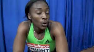 Bianca Knight after running 400 2011 NB Grand Prix