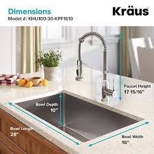 kraus khu100 28 kitchen sink, 28 inch