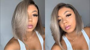Wondering how to rock dark grown out roots? Quick Easy Ash Blonde Dark Roots Tutorial How To Cut Bob Ft Celie Hair Youtube