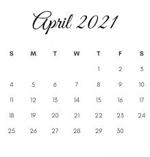 April 2021 Printable Calendar In 2020 Free Printable Calendar Templates Monthly Calendar Printable Printable Calendar Template