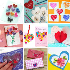 Then, punch two holes in each heart, and slide them onto the pencils. 35 Valentine Cards Kids Can Make Hearts Flowers And Handprints