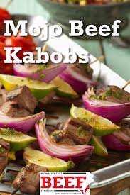 Black Angus Thanksgiving Menu Cubes Of Steaks Are Threaded On Skewers With Lime And Onion Then Grilled To Perfection A Sauce Of Citrus Herbs And Beef Kabobs Nutritious Meals Beef Recipes