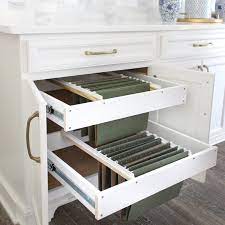 For effortless movement on kitchen and bathroom drawers, choose ball bearing side mount slides. Diy Hanging File Drawer In Kitchen Cabinet Frills And Drills