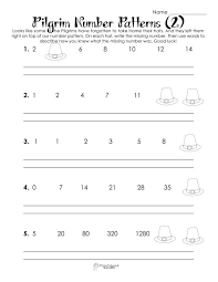 Thanksgiving Number Patterns Free Worksheets Math Patterns Pattern Worksheet Math Practice Worksheets