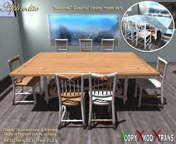 You'll find it easy to pair our sofas, chairs and other coastal seating with nautical elements that add both style and design to your beach home. Second Life Marketplace Aphrodite Seaside Coastal Dining Room Set Beach Themed Table Chairs With Seashells Star Fish More