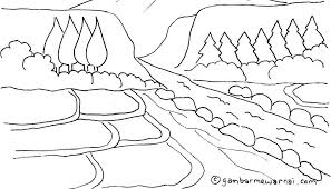 26 Gambar Pemandangan Yg Sudah Diwarnai Mewarnai Gambar Pemandangan Gunung Dan Sawah Sketsa Buku Download Contoh Gambar Pemand Di 2020 Gambar Pemandangan Vignette