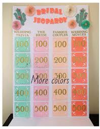 Photocopies of the game and pencils or pens for all of your guests. Bridal Shower Jeopardy The Game Everyone Wants To Play Right Now