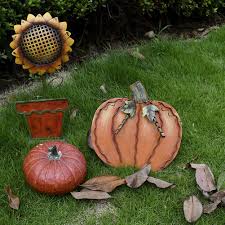 Maybe you would like to learn more about one of these? Yk Decor Metal Pumpkin Harvest Fall Decor Thanksgiving Halloween Outdoor Yard Garden Decor Free Standing Pumpkin Decorations For Home Garden Sculptures Statues Patio Lawn Garden Swl13562 Nl