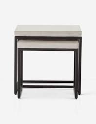 Kallia Indoor Outdoor Nesting Side Tables Set Of 2 In 2020 Small Outdoor Side Table Side Table Black Side Table