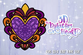 Download 3d Heart Svg Layered Milagros Hearts 04 Svg 1276006 Cut Files Design Bundles
