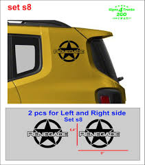 2pcs vinyl door decal sticker side graphic for jeep renegade set s8 vinyl door decal jeep renegade jeep