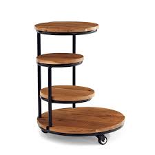 Three shelves provide different positioning of your plants in a climbing design. Powell Carter Four Tiered Metal Plant Stand Side Table With Wheels In Black Pcymx72