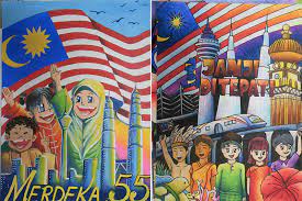 Lukisan aslinya bisa dinikmati dari balik lemari kaca hingga akhir agustus 2016 di galeri nasional jakarta. Lukisan Tema Kemerdekaan Malaysia Cikimm Com