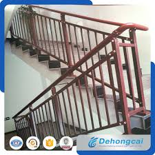 Wrought iron handrail and post for simple porch. China Porch Deck Customized Wrought Iron Handrail China Handrail Deck Handrail