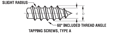 Type A Tapping Screws Self Tapping Screws Bolt Products