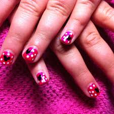 I May Be Taking This Minnie Theme A Little Too Far But I 3 It Girls Nail Designs Little Girl Nails Disney Princess Nails