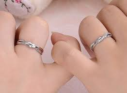 Robot Check Infinity Ring Wedding Promise Ring Set Couple Rings