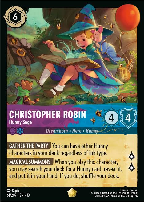 Christopher Robin - Hunny Sage 61/207 » Disney Lorcana Card Details +  Review » Lorcana Player