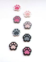 Chien Chat Paw Paw Aimant Don Pour Les Animaux Pixel Art 8 Etsy Fuse Beads Hama Beads Design Perler Beads