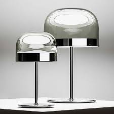 Equatore Led Table Lamp By Fontanaarte Color Silver Finish Chrome F438905550crwl Glass Table Lamp Table Lamp Led Table Lamp