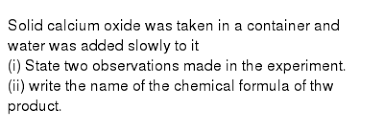 Check spelling or type a new query. Write A Chemical Formula Of Calcium Oxide