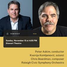 An exciting week ahead spotlighting percussion! 🥁 Join us for a concert  featuring the world premiere of Episodes for Marimba and Orchestra by Chris  Boardman, an Academy Award nominee and six-time Emmy