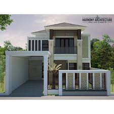 Desain rumah dengan garasi dan carport. Desain Rumah Etnik Minimalis 2 Lantai Lahan 9 X 30 Shopee Indonesia