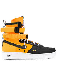 Black And Gold High Top Air Force Ones Nike Sf Air Force 1 High Top Sneakers Farfetch Nike Shoes High Tops Nike Air Force High Sneakers