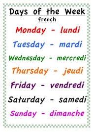 Profitez des french days kave home pour renouveler vos tapis. Days Of The Week Poster English And French By Classroom Creations