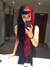 Consider maintenance with this half and half black blonde hair. Pin By Pixalina On Hair Two Color Hair Split Dyed Hair Alternative Hair