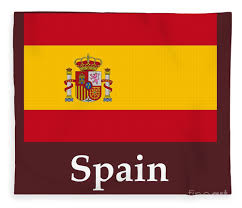 The used colors in the flag are blue, green, red, yellow, white, black. Spain Flag And Name Fleece Blanket For Sale By Frederick Holiday