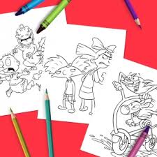 The artwork includes characters from hey arnold!, rocko's modern life, cat dog, the rugrats, and more. Your Ultimate Rugrats Shopping Guide Nickelodeon Parents