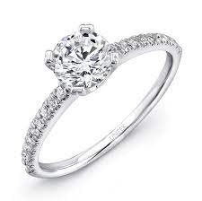 Uneek Round Diamond Solitaire White Gold Engagement Ring Timeless Engagement Ring Round Engagement Rings Halo Diamond Engagement Ring