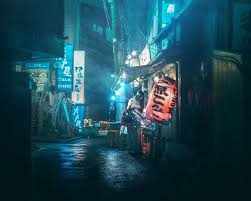 Japan 2077 Takaaki Ito Captures Cyberpunk Tokyo In Dark And Moody Neon Fantasy City Cyberpunk Cyberpunk Movies