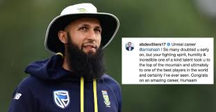Hashim amla is a right handed batsman who plays for south africa. Hashim Amla Retires Cricketing World Pays Tribute To South Africa Star Batsman