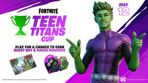 Beast boy is coming to fortnite soon (image via epic games, fortnite). Dc S Beast Boy Unites With Raven In Fortnite Compete To Unlock His Outfit Early With The Teen Titans Cup