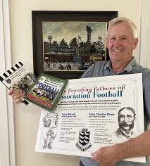 Penistone football historian & author **Stephen Lavender** sent me this  photo of his current favourite things. He is also thrilled about the new  football history information board in **Penistone** as well as