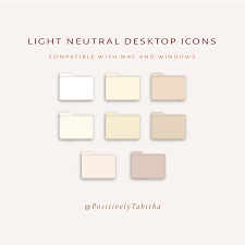 Light Neutral Desktop Icons Instant Download Desktop Mac Etsy In 2022 Desktop Icons Icon Computer Icon