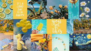 Yellow Collage Wallpaper Desktop Vsco Desktopwallpaper Laptopwallpaper Vscoaesthetic Summerinspo Summer C1 Macbookair Macbook