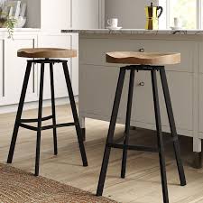 Lindquist Swivel Solid Wood 31 5 Bar Stool Bar Stools Swivel Bar Stools Saddle Seat Bar Stool
