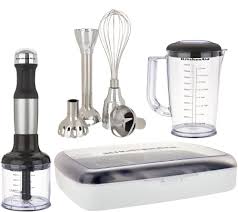 The mixer is light weight and easy to use. Kitchenaid 5 Speed Immersion Blender W Case And Attachments Qvc Com