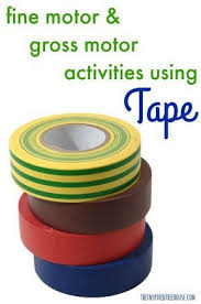 The Inspired Treehouse Check Out These Fun Activities With Tape Perfect For Building Fine And Gross Gross Motor Gross Motor Activities Preschool Fine Motor