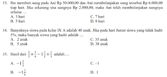 We did not find results for: Latihan Bilangan Bulat Dan Pecahan Matematika