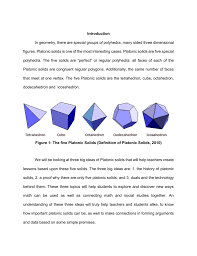 A platonic solid is a 3d shape where: History Of Platonic Solids